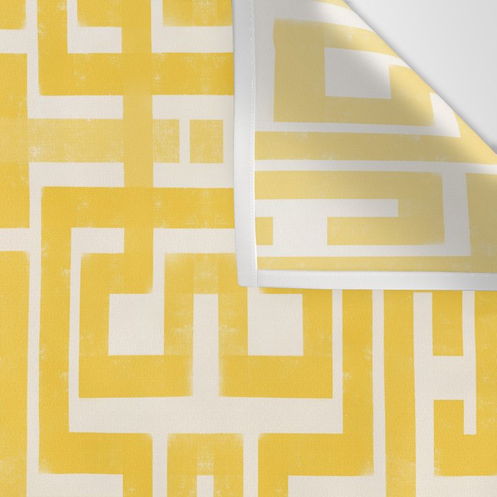 Sunshine Labyrinth - Yellow Geometric  Wall Tapestry Gallery Image 3