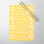 Sunshine Labyrinth - Yellow Geometric  Wrapping Paper Gallery Image 1