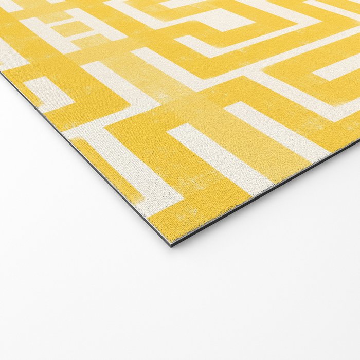 Sunshine Labyrinth - Yellow Geometric  Welcome Mat Gallery Image 2