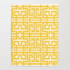 Sunshine Labyrinth - Yellow Geometric  Poster Gallery Image 4