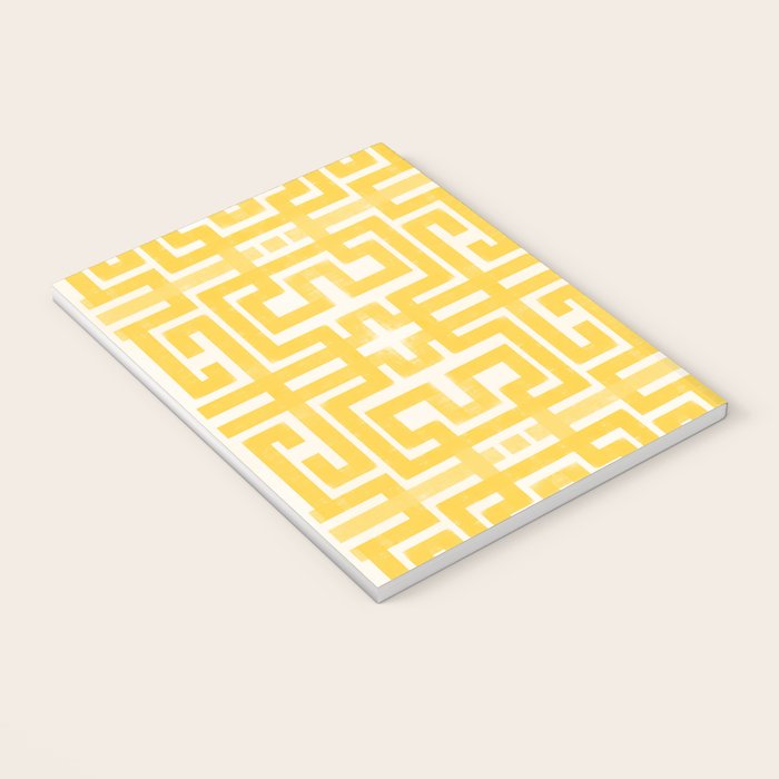 Sunshine Labyrinth - Yellow Geometric  Notebook Gallery Image 3