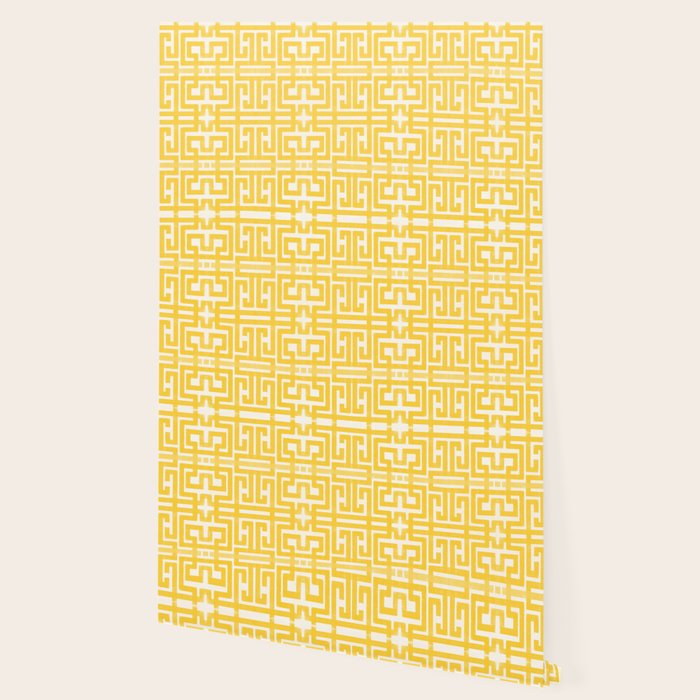 Sunshine Labyrinth - Yellow Geometric  Wallpaper Gallery Image 2
