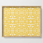 Sunshine Labyrinth - Yellow Geometric  Serving Tray Gallery Image 1