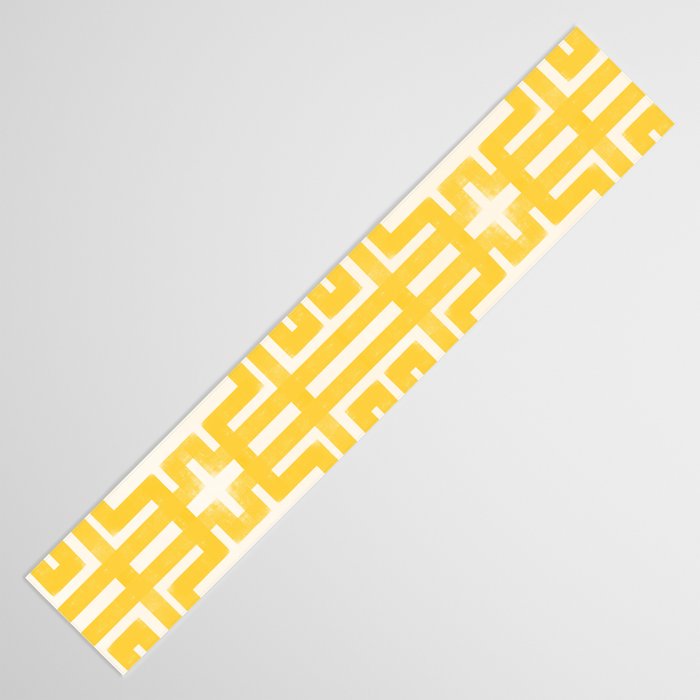 Sunshine Labyrinth - Yellow Geometric  Table Runner Gallery Image 3