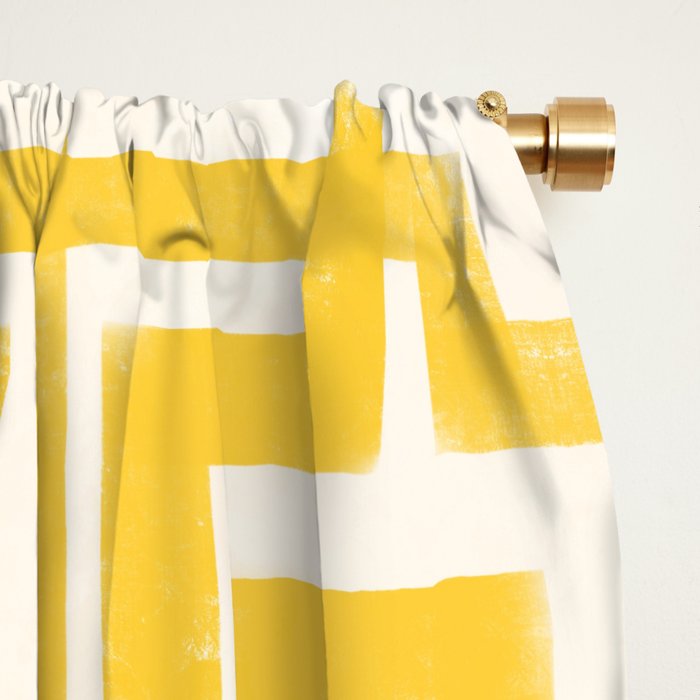 Sunshine Labyrinth - Yellow Geometric  Window Curtain Gallery Image 2