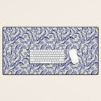 Summer blue Floral Desk Mat Gallery Image 1