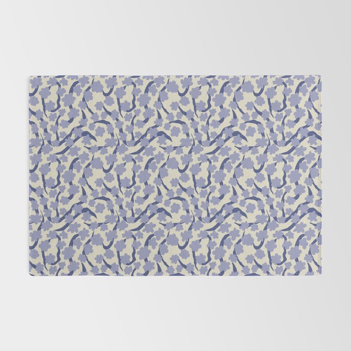 Summer blue Floral Rug Gallery Image 2