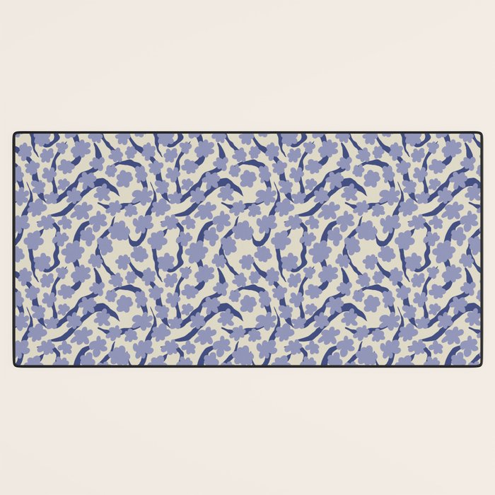 Summer blue Floral Desk Mat Gallery Image 3