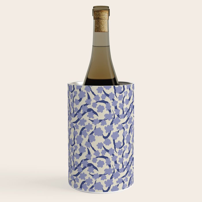 Summer blue Floral Wine Chiller Gallery Image 1