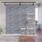 Summer blue Floral Wall Mural Gallery Image 1