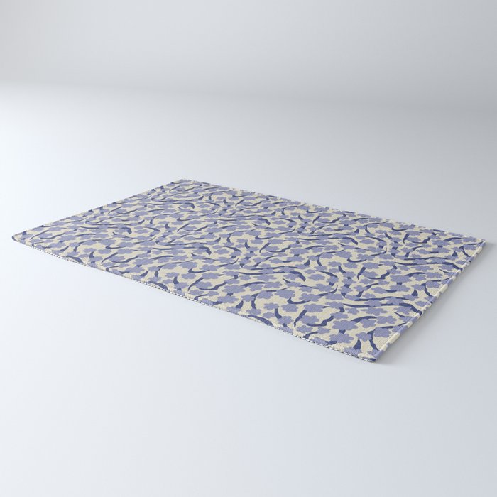 Summer blue Floral Rug Gallery Image 3