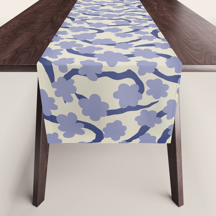 Summer blue Floral Table Runner Gallery Image 1