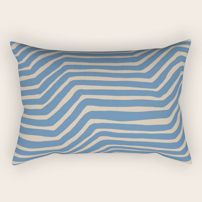 Towa in denim blue Rectangular Pillow Gallery Image 2
