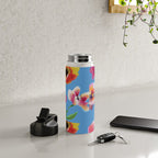 Poppies floral pinks Water Bottle Gallery Image 5