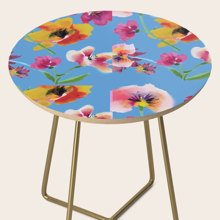 Poppies floral pinks Side Table Gallery Image 2