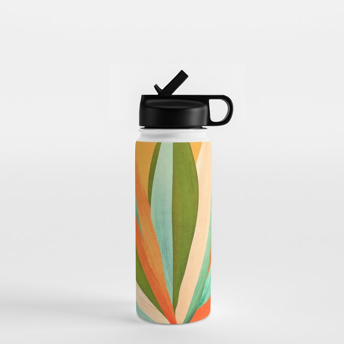 Summer Cactus Botanical Painting Water Bottle Gallery Image 1