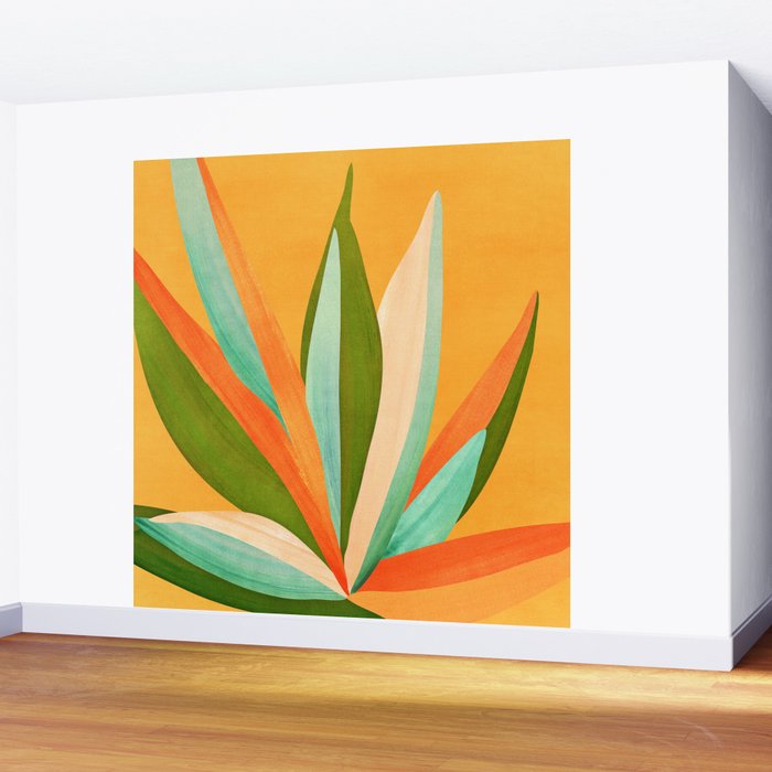 Summer Cactus Botanical Painting Wall Mural Gallery Image 2