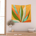 Summer Cactus Botanical Painting Wall Tapestry Gallery Image 2