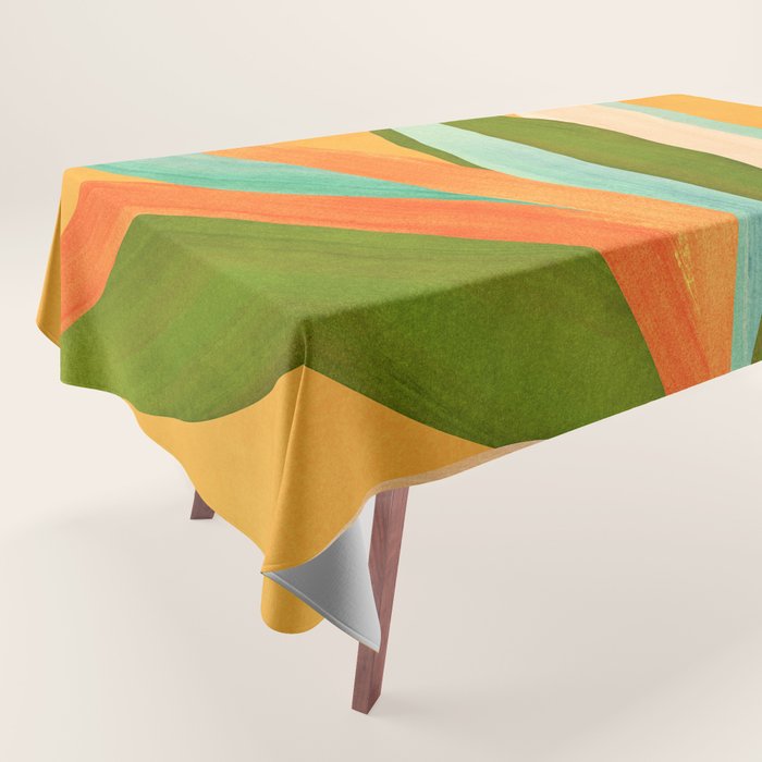 Summer Cactus Botanical Painting Tablecloth Gallery Image 1