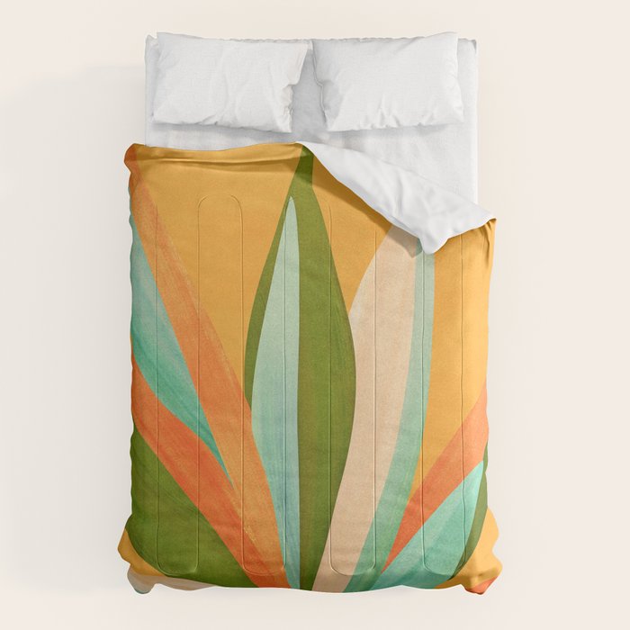 Summer Cactus Botanical Painting Comforter Gallery Image 6