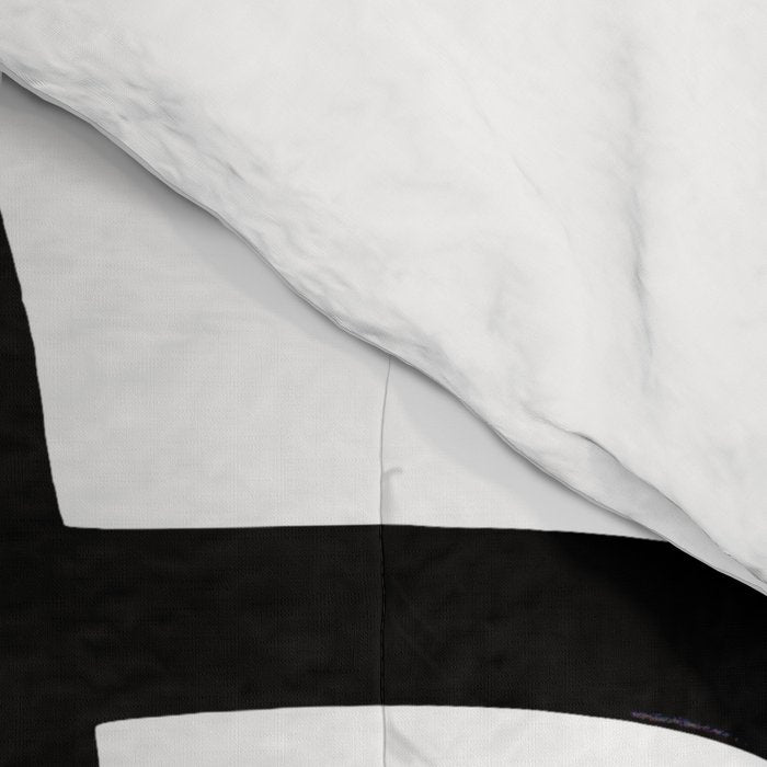 Retro Ink White Background Comforter Gallery Image 4