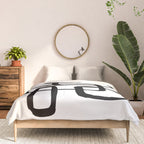 Retro Ink White Background Comforter Gallery Image 3