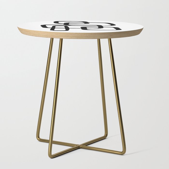 Retro Ink White Background Side Table Gallery Image 1