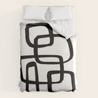 Retro Ink White Background Duvet Cover Gallery Image 6