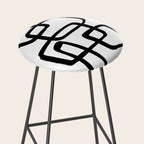 Retro Ink White Background Stool Gallery Image 2