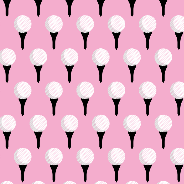 Golf Ball & Tee Pattern (Pink) Coffee Mug Gallery Image 2