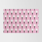 Golf Ball & Tee Pattern (Pink) Rug Gallery Image 2