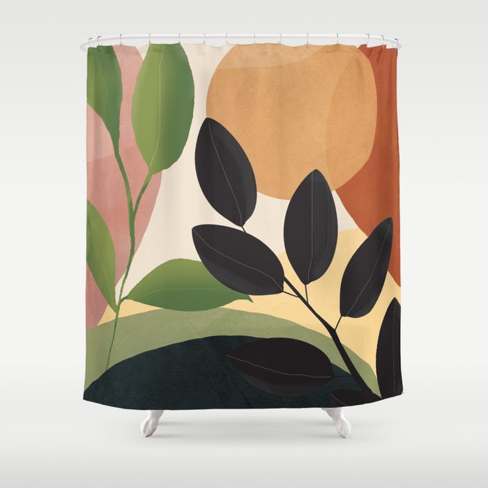 Abstract Sun Rays on the Branches 04 Shower Curtain Gallery Image 1