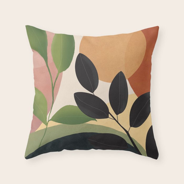 Abstract Sun Rays on the Branches 04 Throw Pillow Gallery Image 6