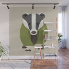 Whimsy Badger Wall Mural Gallery Image 1