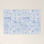 Coastal Daydreams Hand-Drawn Ocean Collage Pattern Welcome Mat Gallery Image 1