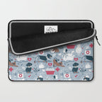Veterinary medicine, happy and healthy friends // pastel blue background Laptop Sleeve Gallery Image 2