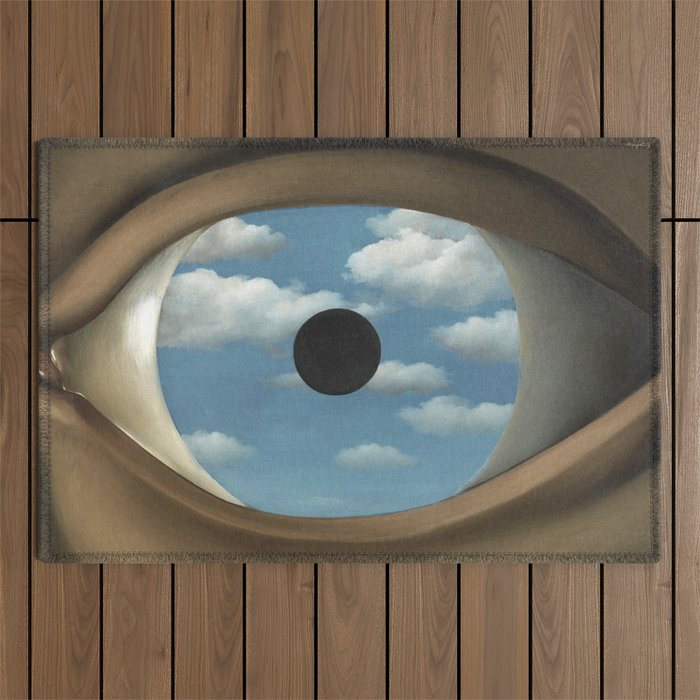 The False Mirror by René Magritte Outdoor Rug Gallery Image 1
