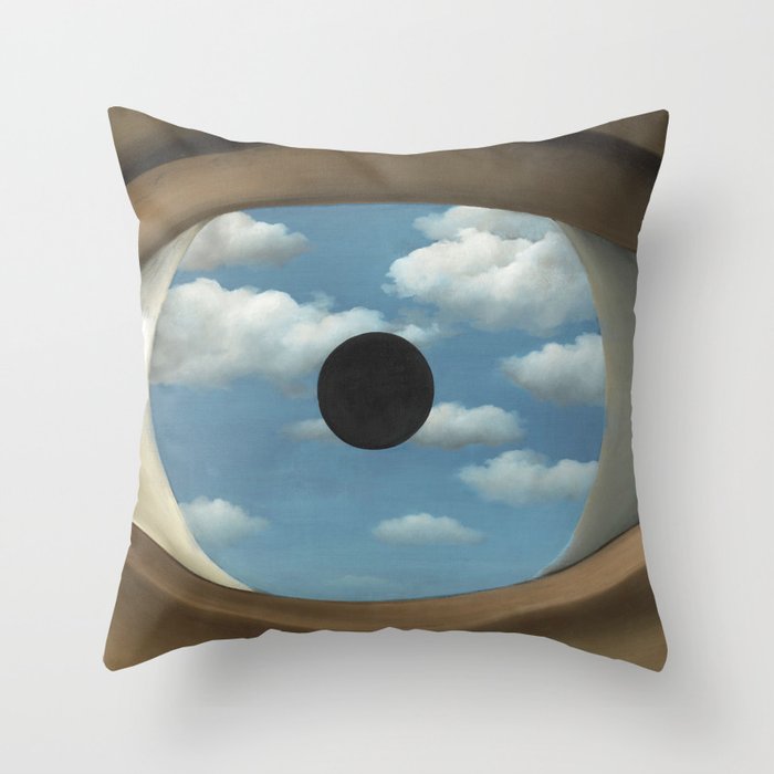 The False Mirror by René Magritte Throw Pillow Gallery Image 1