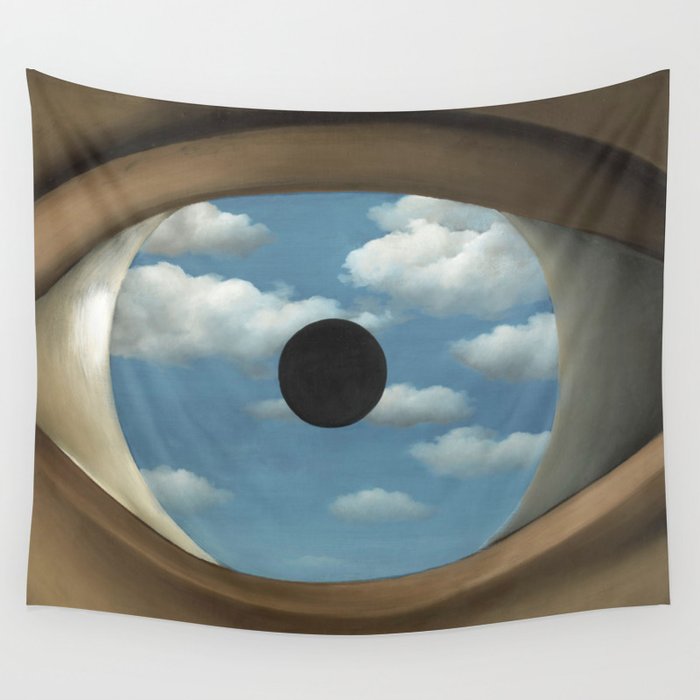 The False Mirror by René Magritte Wall Tapestry Gallery Image 1