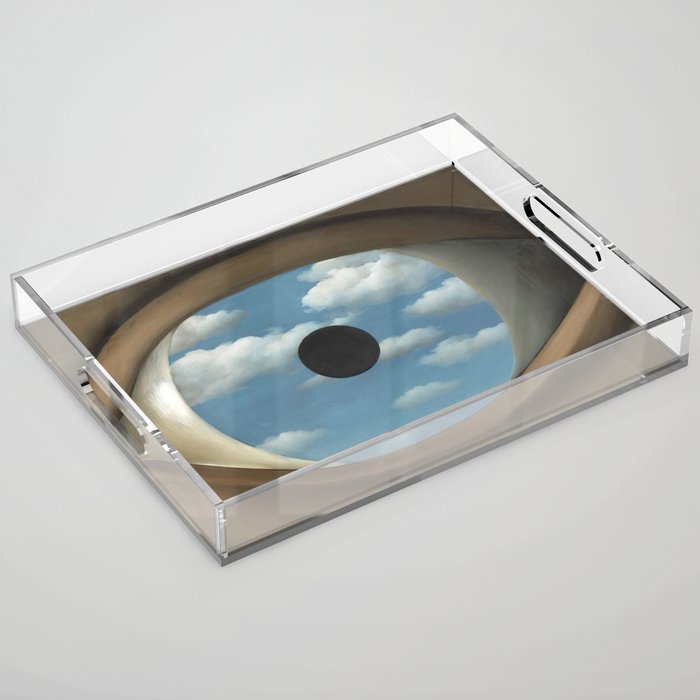 The False Mirror by René Magritte Acrylic Tray Gallery Image 1
