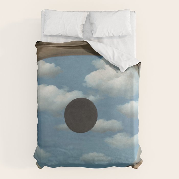 The False Mirror by René Magritte Duvet Cover Gallery Image 1