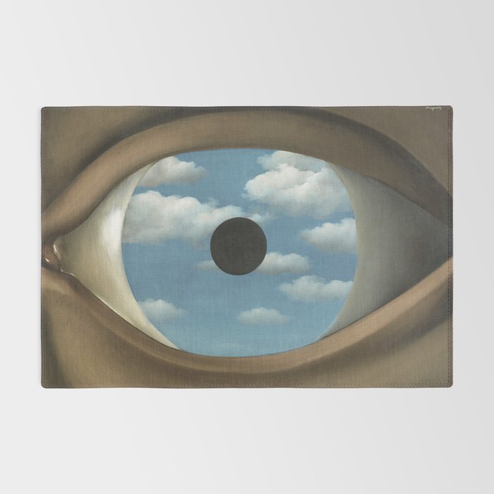 The False Mirror by René Magritte Rug Gallery Image 2