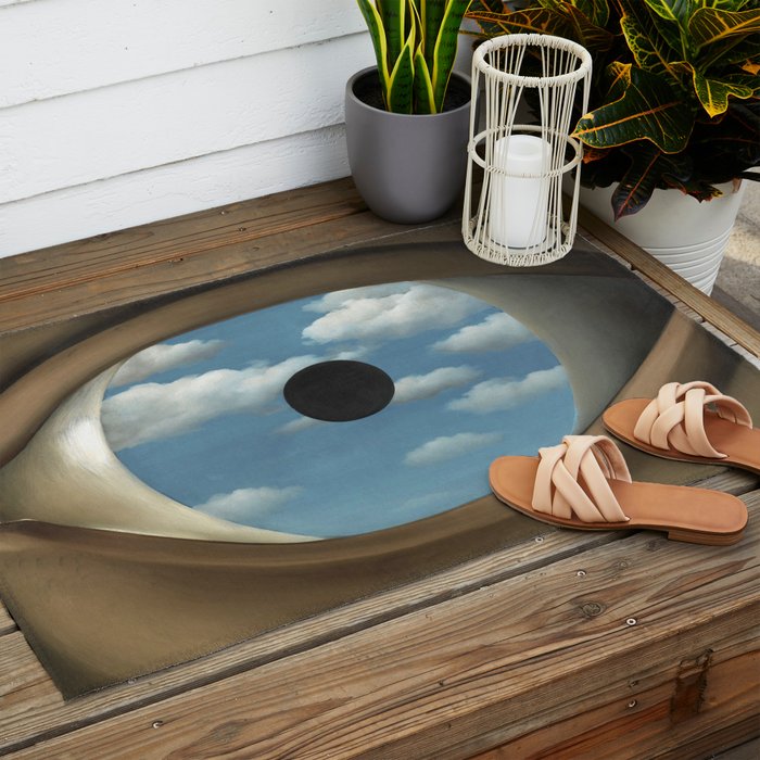 The False Mirror by René Magritte Outdoor Rug Gallery Image 2