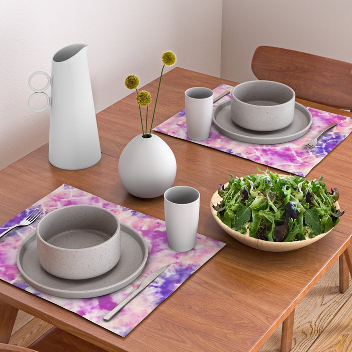 Tie Dye - peachy purple  Placemat Gallery Image 2