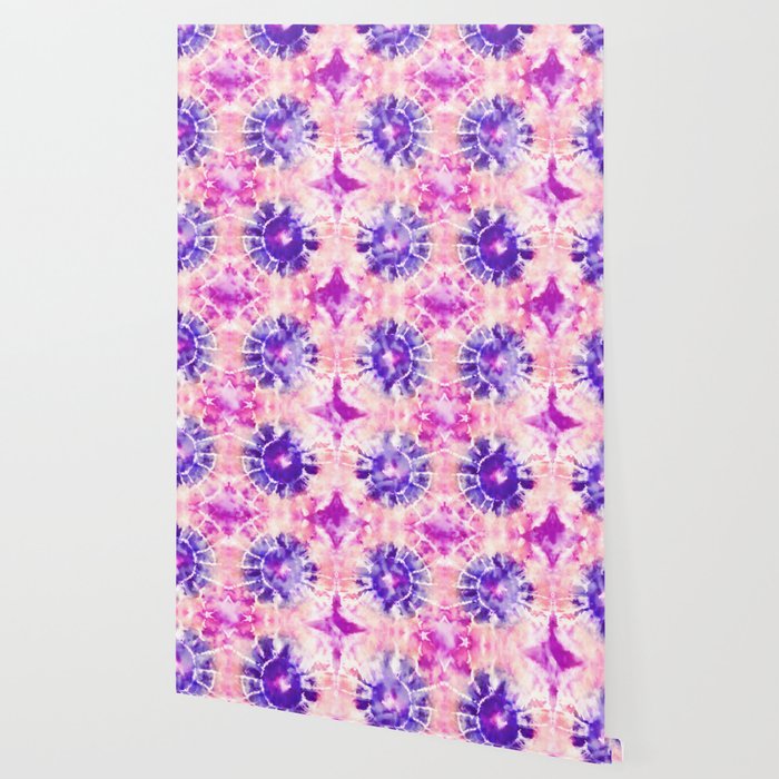 Tie Dye - peachy purple  Wallpaper Gallery Image 2