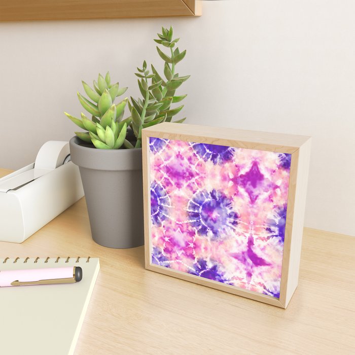 Tie Dye - peachy purple  Mini Art Print Gallery Image 2