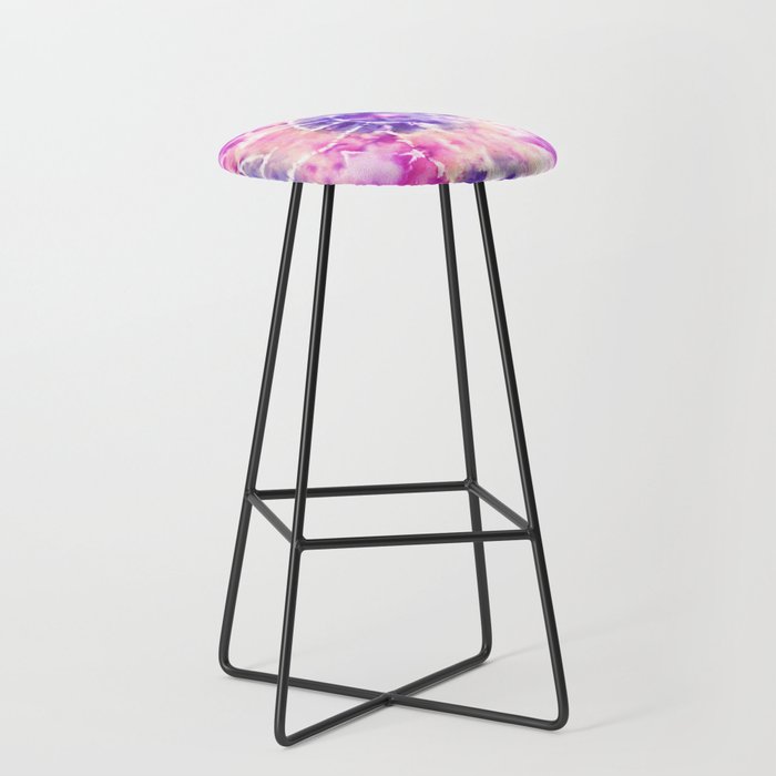 Tie Dye - peachy purple  Stool Gallery Image 1