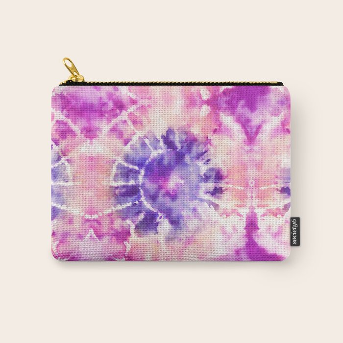 Tie Dye - peachy purple  Carry All Pouch Gallery Image 1