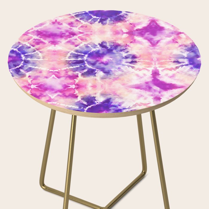 Tie Dye - peachy purple  Side Table Gallery Image 2