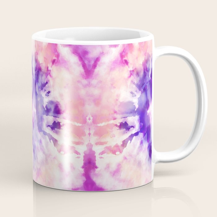 Tie Dye - peachy purple  Coffee Mug Gallery Image 1